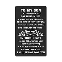 Son Card from Mom, Wallet Card to My Son, Christmas Gift Ideas for Son from Dad
