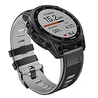 Abanen Silicone Watch Bands for Garmin Fenix 7X / Enduro/Fenix 6X / Insticnt 2X, 26mm Quick Fit Soft Sport Waterproof Wristband Strap for Garmin Fenix 5X,epix Pro 51mm