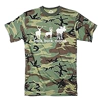 Buck Buck Moose Camo T Shirt Funny Deer Hunting Joke Tee for Guys