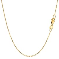 Jewelry Affairs 14k Yellow Gold Cable Link Chain Necklace, 1.1mm