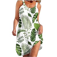 Prime Deals Today Floral Summer Beach Dress Women Cute Mini Swing Sundress 2024 Casual Loose Holiday Tank Dresses Cute Cami Dress Today's Deals of The Day