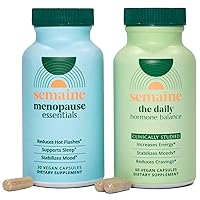 Semaine Peri/Menopause Bundle for Thicker Hair, Hot Flashes, Deeper Sleep, Balance Hormones, Better Moods, Healthy Metabolism - Clinically-Proven Formula | 1 Month Supply