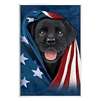 Stupell Industries Labrador & American Flag Wall Plaque Art by Vincent Hie