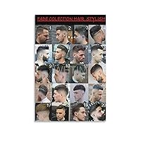 AYTGBF Men's Hairstyles Barber Shop Decor Posters Beauty Salon Poster (20) Canvas Painting Posters And Prints Wall Art Pictures for Living Room Bedroom Decor 08x12inch(20x30cm) Unframe-style