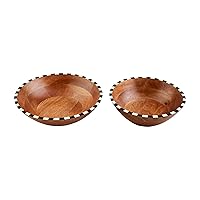 Mud Pie Checkered Bowl Set, small 4 1/4