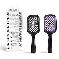 2Pcs Detangling scalp brush,Untwisted haibrush,Flexible bristles, anti-static massage paddlebrush, suitable for Wet and Dry Detangle Urbrush for Men and Women (Black+purple)