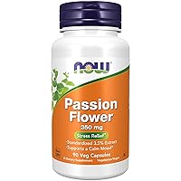 NOW Supplements, Passion Flower (Passiflora incarnata) 350 mg, Natural Stress Relief*, 90 Veg Capsules