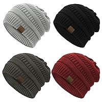 Durio Winter Hats for Women Cable Knit Beanie Soft Womens Beanies Thick Winter Hat