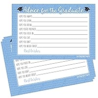 DISTINCTIVS Graduation Advice Cards - School Colors - 25 Count (Light Blue)