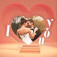 EGD Personalized Acrylic Plaque | Unique Personalized Gift for Couples Anniversary | Customized Gifts with Your Favorite Photo | Optional LED Ligths | Size Wide 10