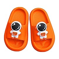 Kids Toddler Boys Girls Astronaut Pattern Shower Slippers Soft Thick Soled Summer Non Slip Bathroom Water Shoes