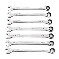 GEARWRENCH 7 Pc. 120XP Universal Spline XL Ratcheting Combination Wrench Set, SAE - 86452
