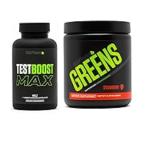 by V Shred Test Boost Max and Premium Greens Strawberry Bundle
