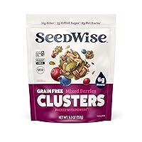 Ozery Bakery Super Seed Crunch Clusters, Mixed Berries, Plant Based, Vegan, Keto Snack, 5.3 Ounce (Pack of 6)