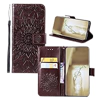 IVY Honor 30 Pro Sunflower Wallet Case for Huawei Honor 30 Pro/Honor 30 Pro+ Plus Case - Brown