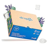 Dropps Stain & Odor Laundry Detergent Pods: Lavender Eucalyptus | 140 Count | HE Compatible + All Washers | Cold Wash + All Temperatures | Tackles Tough Odors | Low Waste Packaging