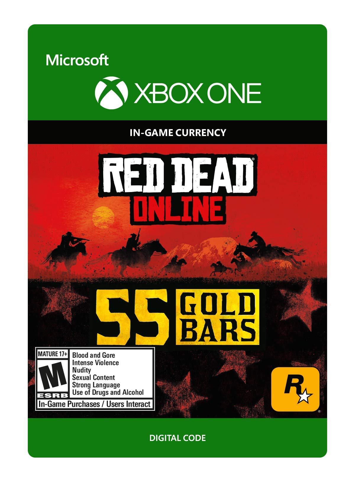 Red Dead Redemption 2: 55 Gold Bars 55 Gold Bars - [Xbox One Digital Code]