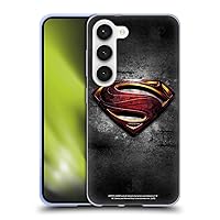 Head Case Designs Officially Licensed Justice League Movie Man of Steel Superman Logo Art Soft Gel Case Compatible with Samsung Galaxy S23 5G