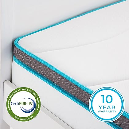 LINENSPA 8 Inch Memory Foam and Innerspring Hybrid Mattress – Twin Mattress – Bed in a Box – Medium Firm Mattress