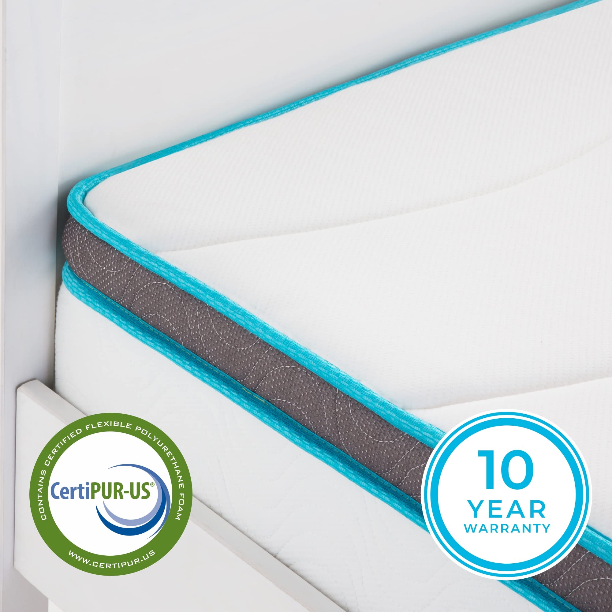 LINENSPA 8 Inch Memory Foam and Innerspring Hybrid Mattress – Twin Mattress – Bed in a Box – Medium Firm Mattress