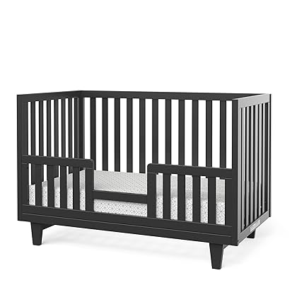 Child Craft Tremont Crib and Dresser Nursery Set, 2-Piece, Includes 4-in-1 Convertible Crib and Changing Table Dresser, Grows with Your Baby (Ebony)