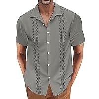 Hawaiian Shirt for Men Funny Short Sleeve Summer Tshirt Relaxed-Fit Loose V Neck Adults Hippie Classic Sweatshirt