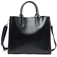 Vislu A4 Size 2-Way Cowhide Leather Handbag for Women