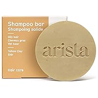 Arista Shampoo for Oily Hair | Travel Shampoo Bar | Yellow Clay, Sidr Fruit Powder & Jojoba Shampoo | Oily Hair Shampoo | Sulfate Free Shampoo Vegan | Shampoo Sulfate Free Paraben Free