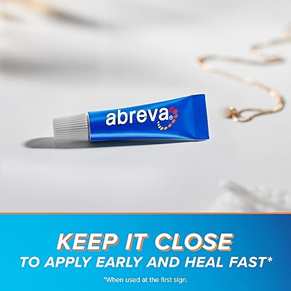 Abreva 10% Docosanol Cold Sore Treatment, Treats Your Fever Blister in 2.5 Days - 0.07 oz Tube