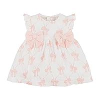 Mud Pie Girls' One Size Bow Printed Baby Dress