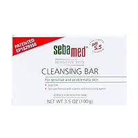 Sensitive Skin Cleansing Bar 3 Pack (10.5 ounce) - Hypoallergenic and Dermatologist Recommended. No Detergents that may Irritate Skin Conditions