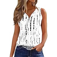 Womens Fashion 2024 Summer Fitted Collared Neck 3 Button Sleeveless Camisole T-Shirts Dressy Workout Clothing Plus Size Top My Orders Placed Recently by Me 03White M