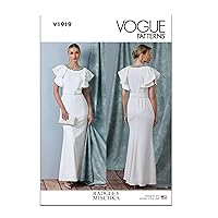 Vogue Misses' Full Length Dress with Belt Sewing Pattern Kit by Badgley Mischka, Design Code V1919, Sizes 8-10-12-14-16