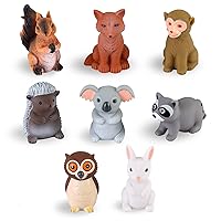 Bath Toys Mold Free No Hole for Toddlers/ Infants/ Babies, No Mold Bathtub Toys (Animal Ⅰ, 8 Pcs with Storage Bag)