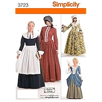 Simplicity 3723 Historical Pioneer Sewing Pattern for Women by Andrea Schewe, 6-12