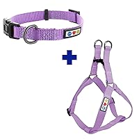 Pawtitas Value Bundle Set | Small Dog Harness + Small Dog Collar – Orchid Set