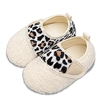 Scurtain Toddler Warm Winter House Slippers Baby Boys Girls Indoor Home Slippers Cozy Lightweight Non-Slip Shoes For Infant Kids Plush Linned