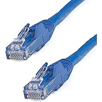 StarTech.com 25ft CAT6 Ethernet Cable - Blue CAT 6 Gigabit Ethernet Wire -650MHz 100W PoE++ RJ45 UTP Category 6 Network/Patch Cord Snagless w/Strain Relief Fluke Tested UL/TIA Certified (N6PATCH25BL)