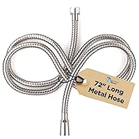 HammerHead Showers® ALL METAL Shower Hose Attachment for Shower Head – BRUSHED NICKEL – Shower Hose Extra Long - 72 Inch Shower Hose – Universal Shower Hose Replacement Part for Hand Held Shower Hose
