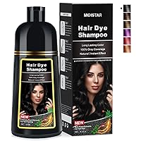 Black Hair Dye Shampoo for Gray Hair Coverage Meidu Herbal Black Hair Dye Shampoo 3 in 1, Instant Hair Color Shampoo, Herbal Hair Coloring in Minutes for Women & Men (Black)