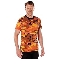 Rothco Colored T-Shirts, Savage Orange Camo, X-Small