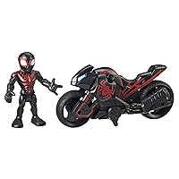 Playskool Heroes Marvel Super Hero Adventures Kid Arachnid Web Wheels, 5-Inch Figure and Motorcycle Set, Collectible Toys for Kids Ages 3 and Up