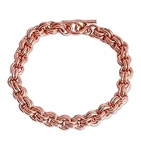 NOVICA Artisan Handmade Copper Chain Bracelet Rolo from Mexico Metallic Recycled 'Bright Imagination'