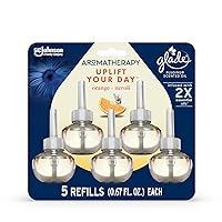Aromatherapy PlugIns Refills Air Freshener, Scented and Essential Oils for Home and Bathroom, Uplift Your Day Scent, 3.35 Fl Oz, 5 Count