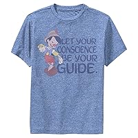 Disney Boy's Conscious Heart T-Shirt, Royal Blue Heather, Large