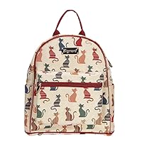 Signare Tapestry Women Backpack Rucksack Casual Daypack With Colourful Cheeky Cats (DAPK -CHEKY)