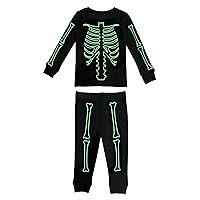 Glow in The Dark Skeleton Costume Cotton Pajamas, Family Matching Outfits Skeleton Hoodie Halloween Costumes
