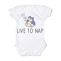 Snorlax Live to Nap Unisex Baby Bodysuit