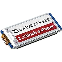 waveshare 2.13inch E-Paper Display Module(B) for Raspberry Pi Pico, 212×104 Pixels Red Black White Three Colors E-Ink Screen LCD SPI Interface Wide Viewing Angle Paper-Like Effect