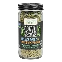 Frontier Co-op Chive Rings, 0.14 Ounce Bottle, Chopped & Sifted, Freeze Dried for Max Flavor in Soups, Salads and Dressings